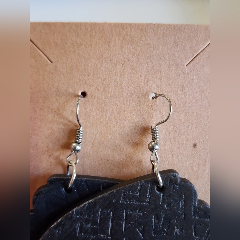 Bold Black Handcrafted African Statement Earrings… - image 7